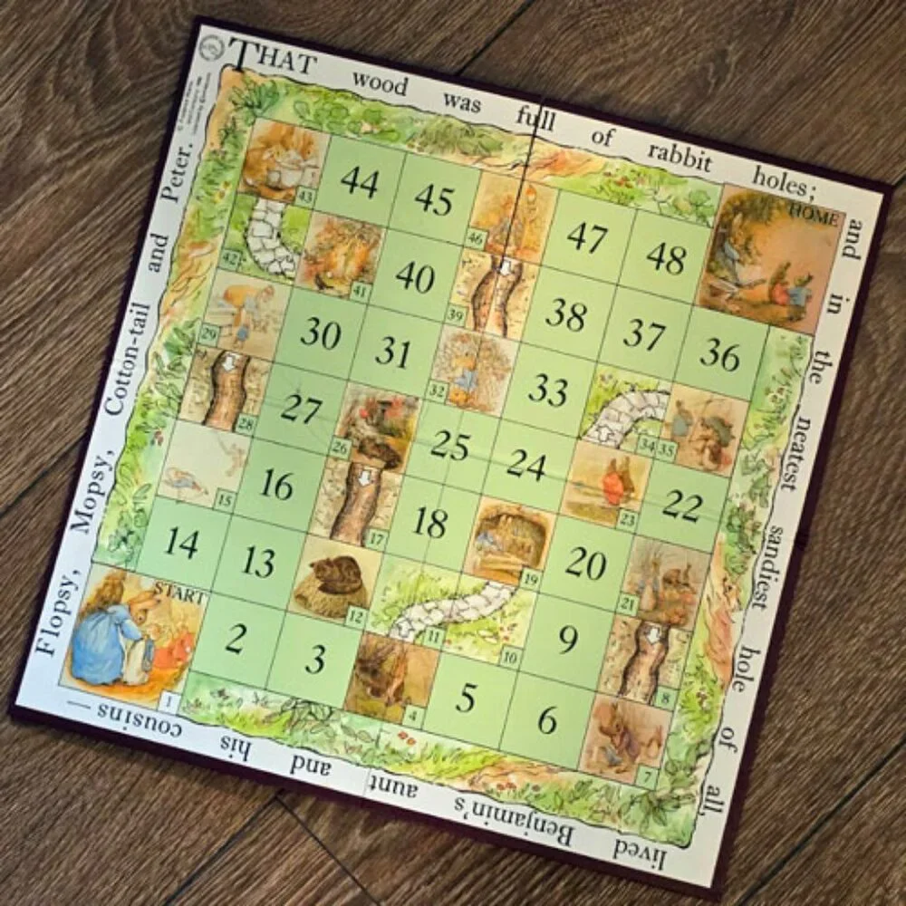 1988 Beatrix Potter Paths & Burrows Vintage Snakes & Ladders Game Vintage Easter